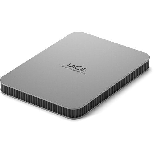 LaCie STLP1000400 1 TB Portable Hard Drive - External - Moon Silver