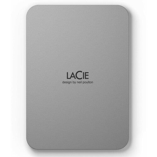 LaCie STLP1000400 1 TB Portable Hard Drive - External - Moon Silver