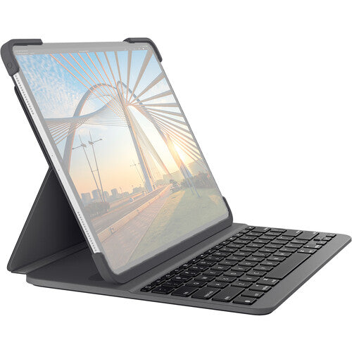 Logitech Slim Folio Pro Clavier/Housse (Folio) pour Apple iPad Pro 11", iPad Pro (2e génération) Tablette - Gris Oxford