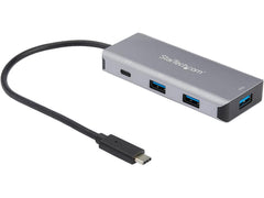 Portable 4 port USB-C hub - USB Type-C host laptop to 1x USB-C & 3x USB-A - USB