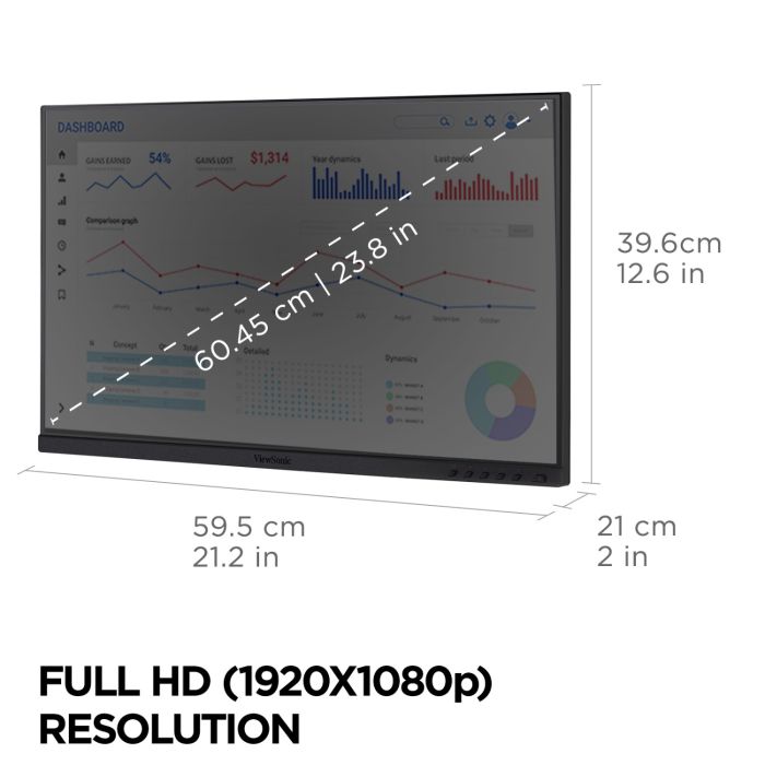 VIEWSONIC 24IN DUAL PACK HEAD-ONLY 1080P IPS MONITORS WITH HDMI, DP, AND VGA.