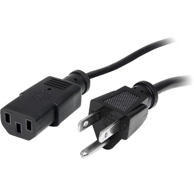 StarTech.com 3ft (1m) Computer Power Cord, NEMA 5-15P to C13, 10A 125V, 18AWG, Black Replacement AC PC Power Cord, TV/Monitor Power Cable