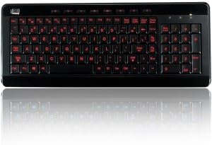 Adesso SlimTouch 120 - 3-Color Illuminated Compact Multimedia Keyboard