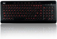 Adesso SlimTouch 120 - 3-Color Illuminated Compact Multimedia Keyboard