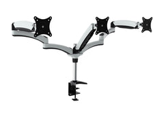 Amer Mounts Hydra3 Clamp Mount for Flat Panel Display, Curved Screen Display - Black, Chrome, White