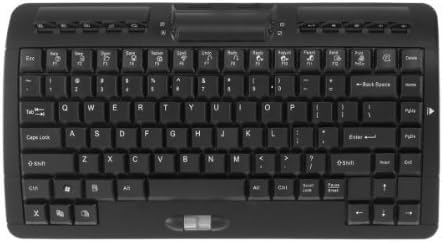 Posturite Number Slide Compact Keyboard w/ Retractable Number Pad, Wired, Black