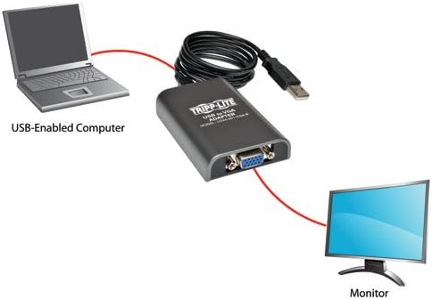 USB 2.0 to VGA Dual/Multi-Monitor External Video Graphics Card Adapter w/Built-I