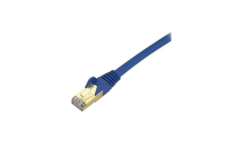 StarTech.com Câble Ethernet CAT6a de 30 pieds - Cordon de brassage PoE 10 Gigabit catégorie 6a blindé sans accroc 100 W - Câblage certifié UL/TIA bleu 10 GbE