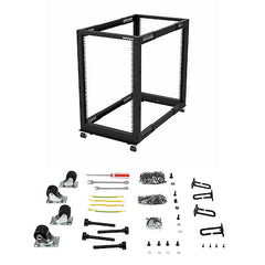 StarTech.com 4-Post 18U Mobile Open Frame Server Rack, 19