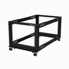 8U Open Frame Server Rack w/ adjustable mounting depth of 22in-40in & 18in tall