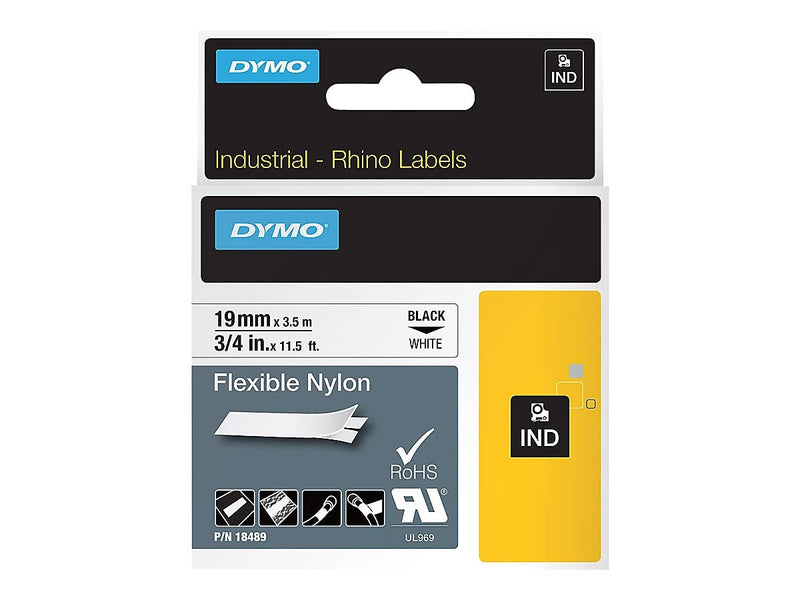 Étiquettes en nylon souple Dymo Rhino