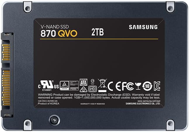 Samsung 870 QVO SSD - SSD 4 To - SATA III - 2,5 - 6 Gbps - Garantie limitée de 3 ans