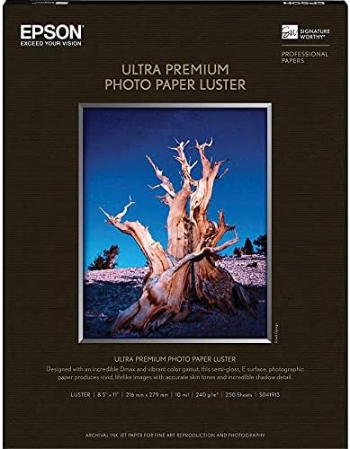 Papier Photo Ultra Premium Lustre 8,5 X11 250 FEUILLES EN VRAC