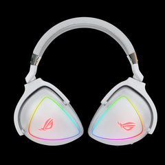 Casque de jeu ASUS ROG Delta White RGB avec Hi-Res ESS Quad-DAC, RBG circulaire l