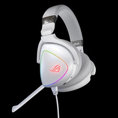 Casque de jeu ASUS ROG Delta White RGB avec Hi-Res ESS Quad-DAC, RBG circulaire l