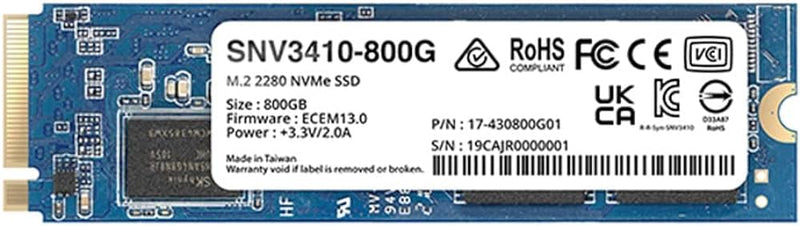 SYNOLOGIE M.2 2280 NVME SSD SNV3410 800 Go