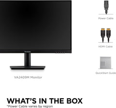 VIEWSONIC 24INCH 1080P IPS 75HZ ADAPTIVE SYNC MONITOR WITH HDMI, VGA.