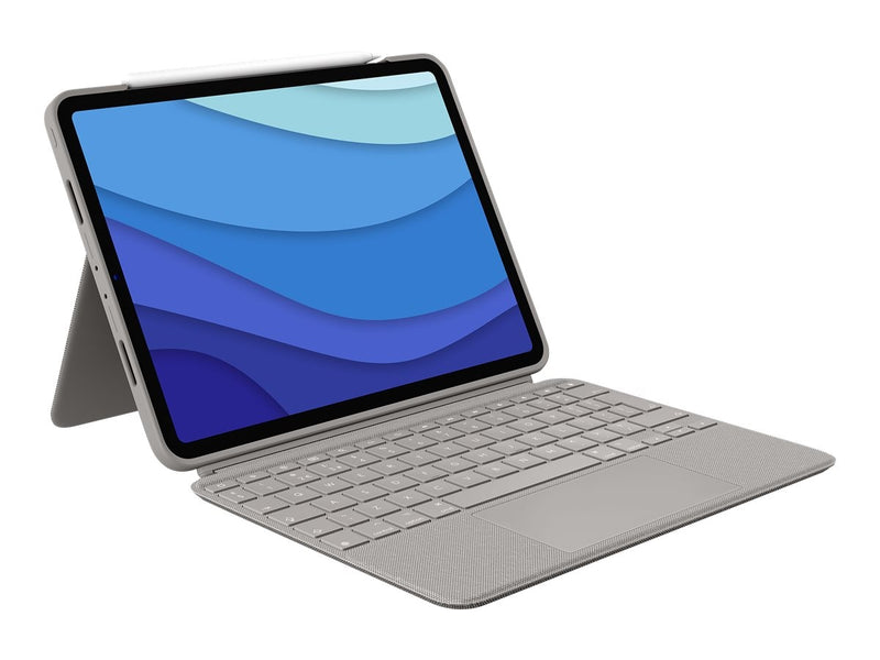Étui/clavier Logitech Combo Touch pour Apple iPad Pro (3e génération), iPad Pro (2e génération), tablette iPad Pro 11" - Sable 