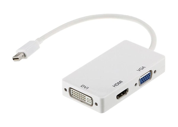 Adaptateur vidéo Axiom 3-en-1 Mini DisplayPort vers HDMI, VGA et DVI