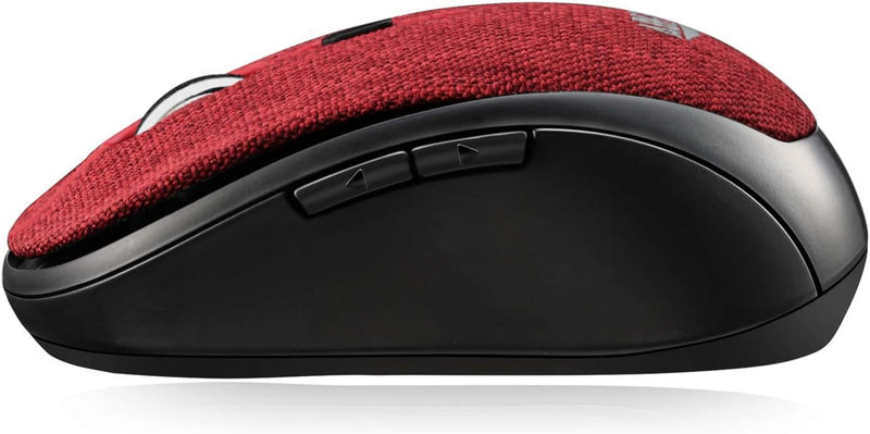 iMouse S80R - Mini souris optique en tissu sans fil (rouge)