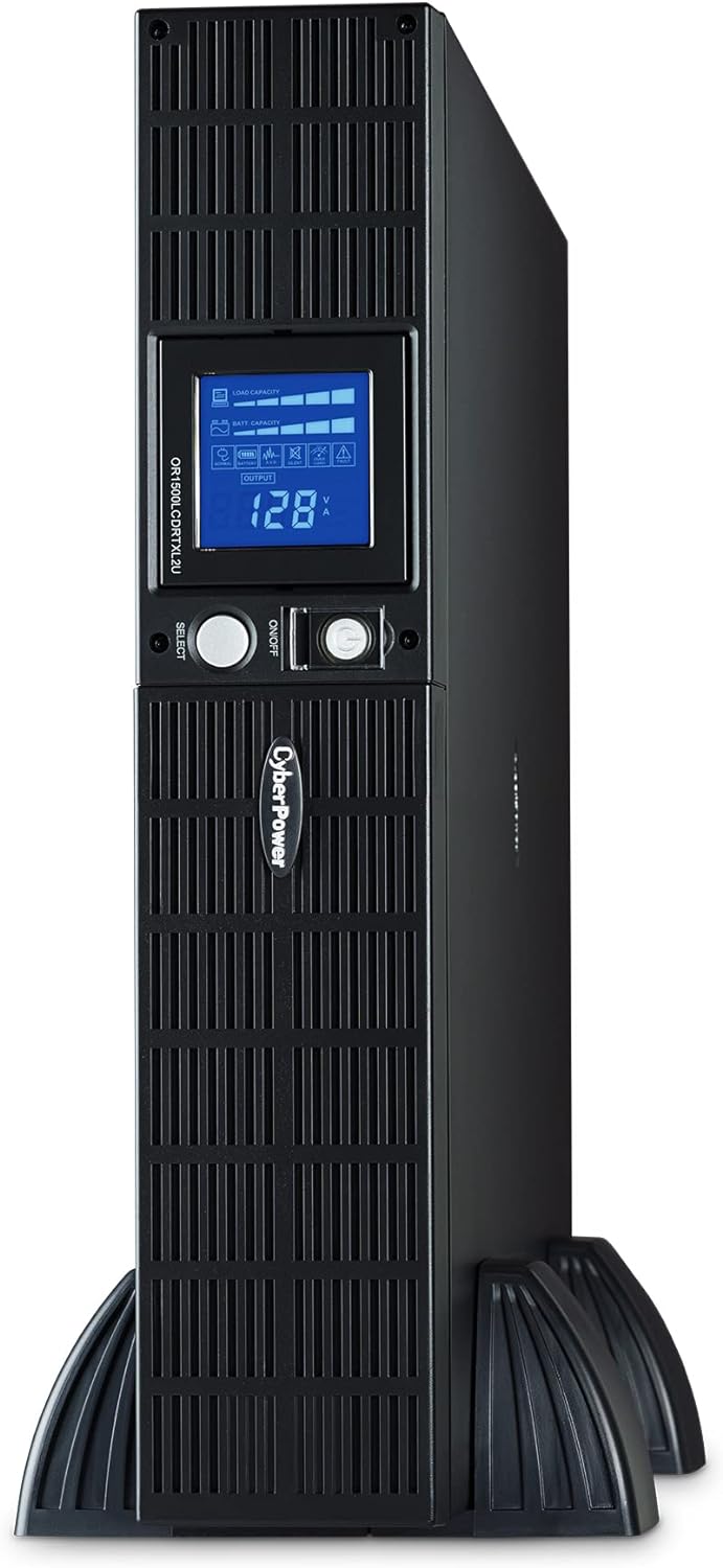 CyberPower Smart App Intelligent LCD OR1500LCDRTXL2U 1500 VA Tower/Rack-mountable UPS