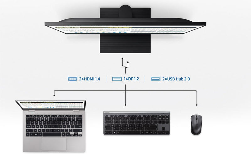 Moniteur LCD Full HD Samsung F22T454FQN 22" - 16:9 - Noir