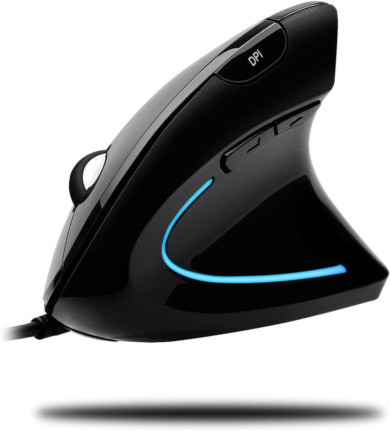 iMouse E1 - Mouse - Optical - 1600 dpi - Buttons Qty: 6 - Wired - USB Port - Bla