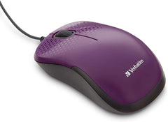 Souris optique filaire silencieuse - Violet