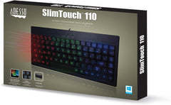 Adesso SlimTouch 110 - Mini clavier lumineux 3 couleurs