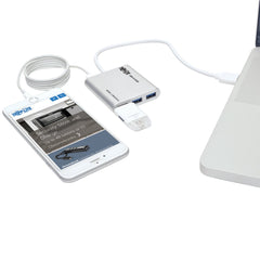 Tripp Lite by Eaton Mini hub portable USB 3.0 SuperSpeed ​​à 4 ports, aluminium