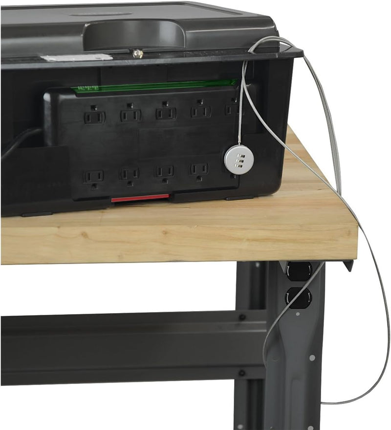 Station de recharge CA de bureau pour 10 appareils avec protection contre les surtensions pour tablettes et ordinateurs portables