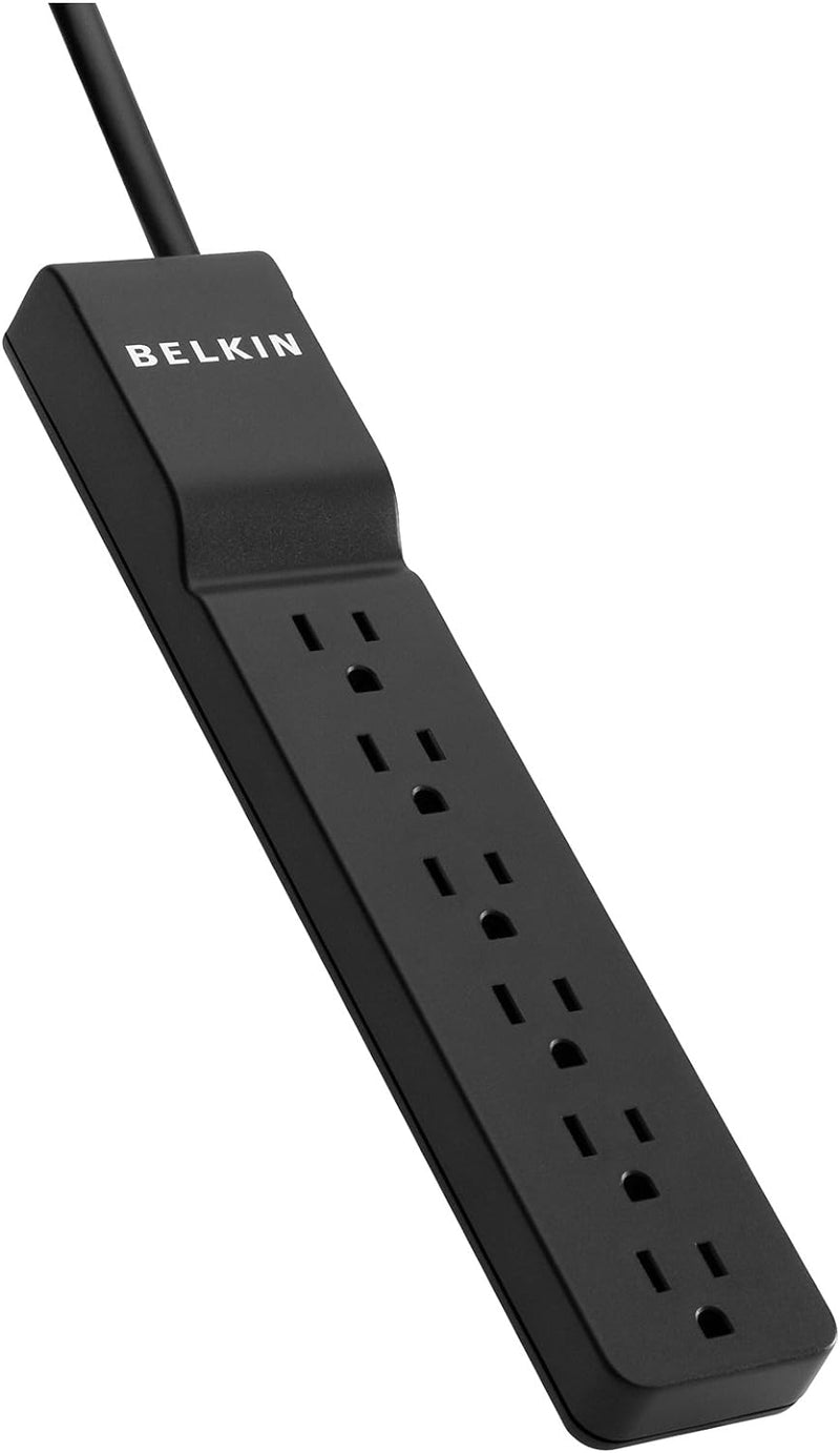 Belkin 6-Outlet Home and Office Surge Protector - 4 foot cord - Black - 720 Joules