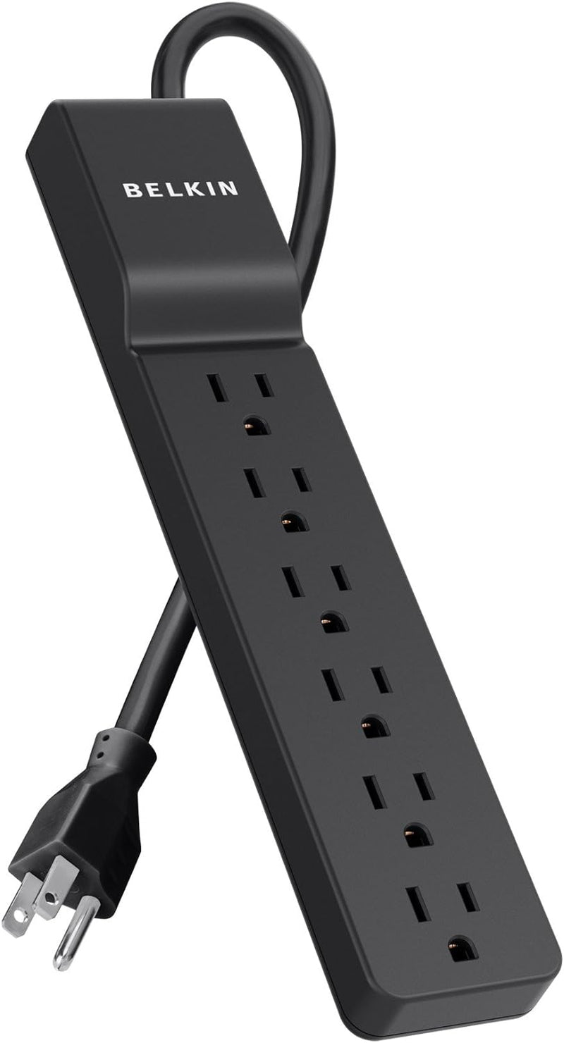 Parasurtenseur Belkin à 6 prises pour la maison et le bureau - Cordon de 4 pieds - Noir - 720 Joules