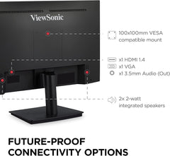 VIEWSONIC 24INCH 1080P IPS 75HZ ADAPTIVE SYNC MONITOR WITH HDMI, VGA.