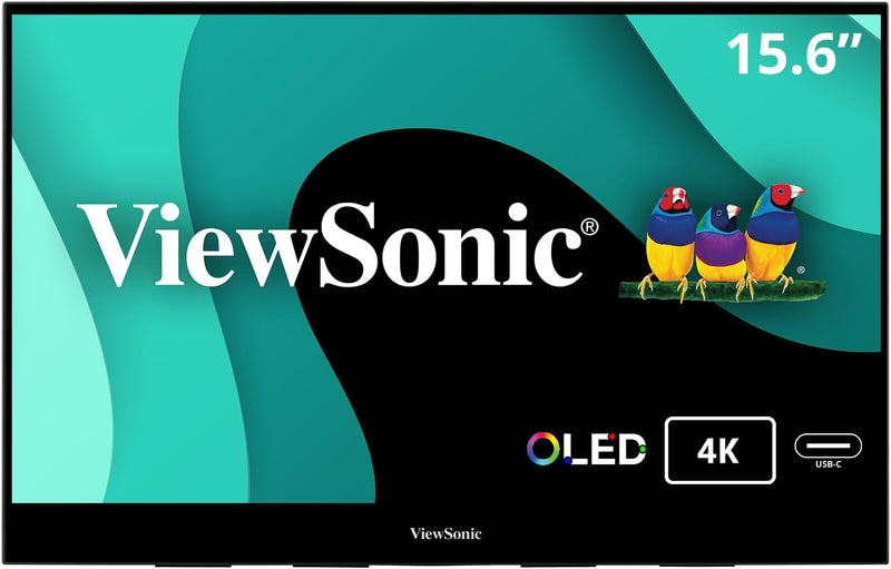 MONITEUR PORTABLE VIEWSONIC UHD OLED 15,6 PO AVEC USB C 60 W ET MINI HDMI.