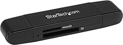 StarTech.com Star Tech.com USB 3.0 Memory Card Reader for SD and microSD Cards - USB-C and USB-A - Portable USB SD and microSD Card Reader