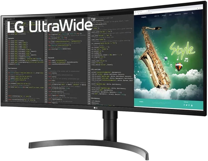 LG Ultrawide 35BN75CN-B 35" Class UW-QHD Curved Screen Gaming LCD Monitor - 21:9 - Textured Black, Black Hairline