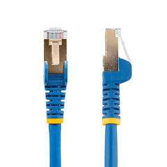 StarTech.com Câble Ethernet CAT6a de 1,2 m – Cordon de brassage PoE 10 Gigabit de catégorie 6a, blindé sans accroc, 100 W – 10 GbE bleu, câblage certifié UL/TIA