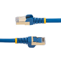 StarTech.com 9ft CAT6a Ethernet Cable - 10 Gigabit Category 6a Shielded Snagless 100W PoE Patch Cord - 10GbE Blue UL Certified Wiring/TIA