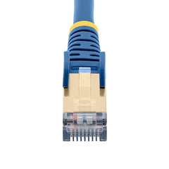 StarTech.com Câble Ethernet CAT6a de 1,2 m – Cordon de brassage PoE 10 Gigabit de catégorie 6a, blindé sans accroc, 100 W – 10 GbE bleu, câblage certifié UL/TIA