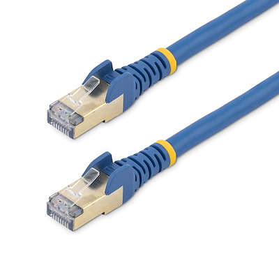 StarTech.com Câble Ethernet CAT6a de 3 m - Cordon de raccordement PoE RJ45 10 Gigabit blindé sans accroc de catégorie 6a 100 W - 10 GbE bleu certifié UL/TIA