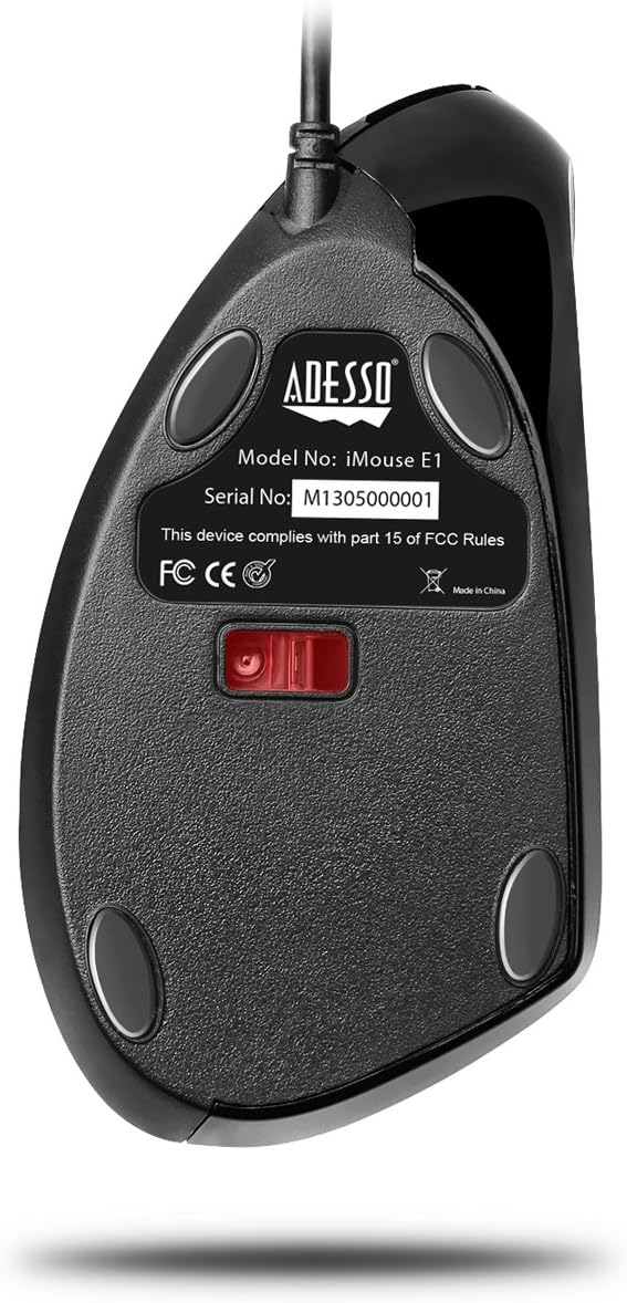 2.4 GHz Wireless Vertical Ergo mouse, 3 BTN, 1000/1500/2000 switchable DPI, Blac