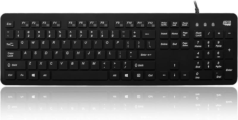 ANTIMICROBIAL WATERPROOF ADVANCED SILICONE DESKTOP KEYBOARD - PROTECTS AGAINST W