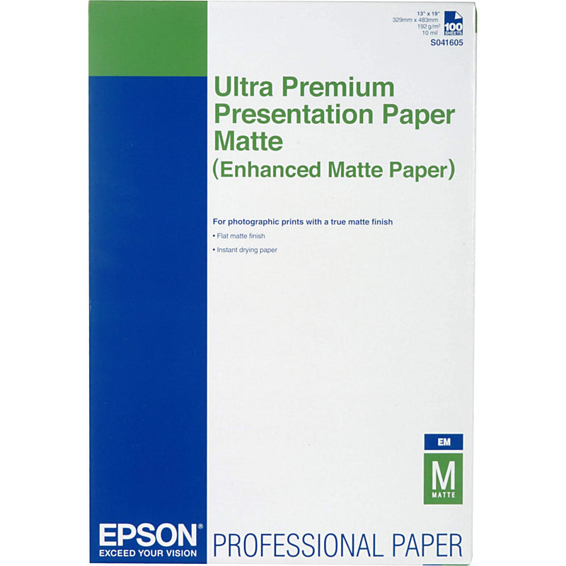 Papier mat amélioré EPSON 13 x 19 (paquet en vrac de 100 feuilles)