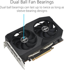 ASUS GEFORCE DUAL-RX7600-O8G-V2 OC 8GB GDDR6 128 BIT 2715 MHZ