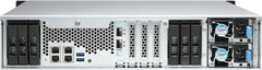 QNAP 2U 8-Bay short-depth rackmount NAS/iSCSI IP-SAN. AMD Ryzen V1500B 4C/8T 2.2