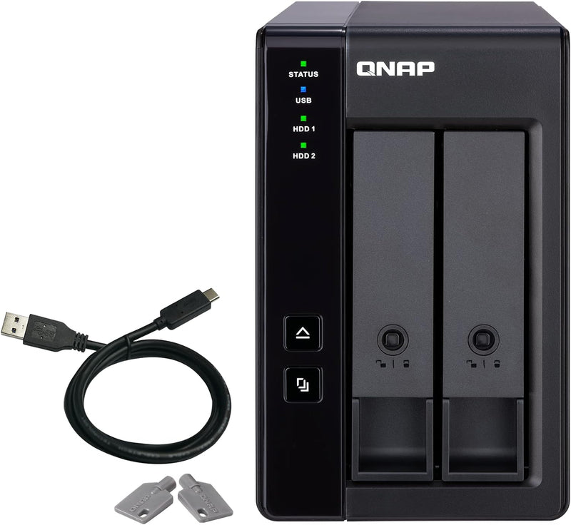 QNAP 2-BAY 3.5 SATA HDD USB 3.1 GEN2 10GBPS
