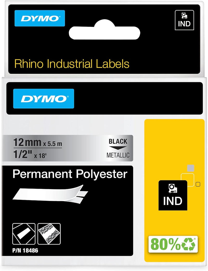 Polyester permanent métallisé Dymo RhinoPRO 5000