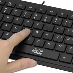 Adesso SlimTouch Mini USB keyboard , Space Saving 11.25 wide, 78 keys with an em