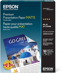 Papier - papier mat - blanc brillant - Format lettre A (8,5 po x 11 po) - 50 pcs.